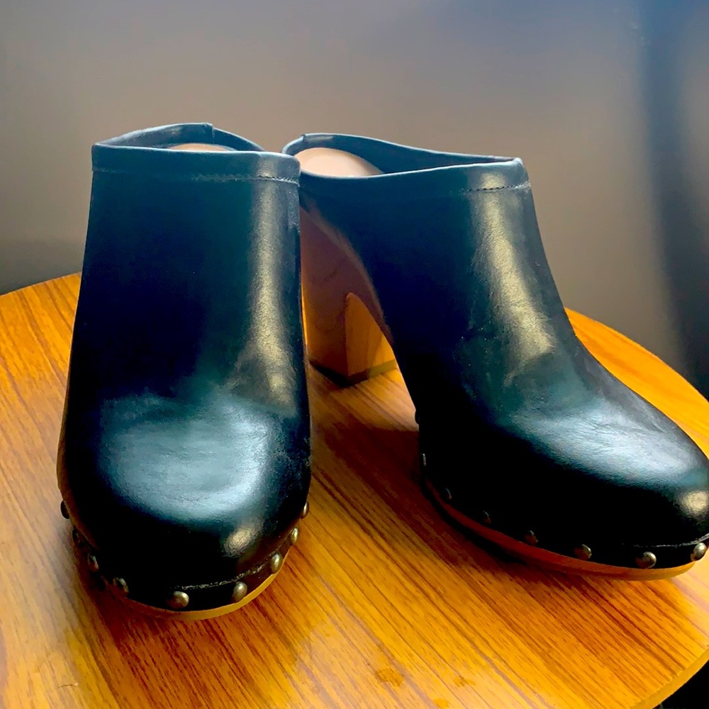 Revel black studded mules